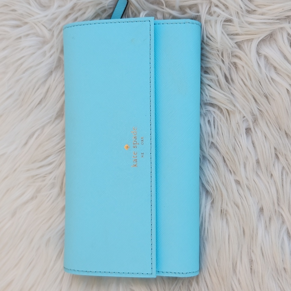 KATE SPADE LEATHER TRI-FOLD LONG WALLET/PHONE CASE